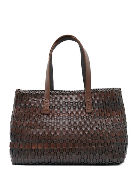 borsa salvage irregular woven borsa marrone DRAGON DIFFUSION | DGW58171DARK BROWN